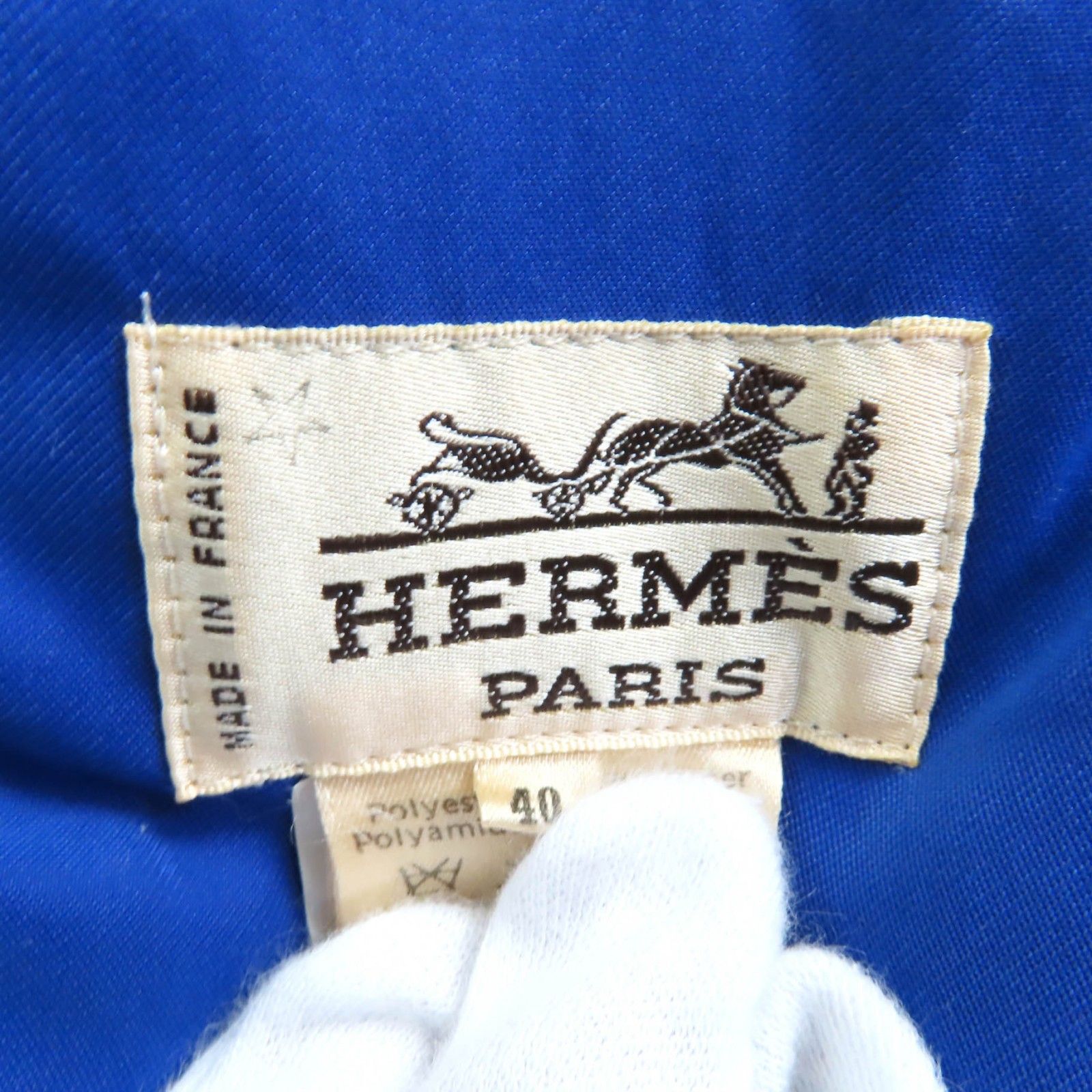 美品☆HERMES エルメス ヴィンテージ FOXファー・フード付 メド―ル刺繍