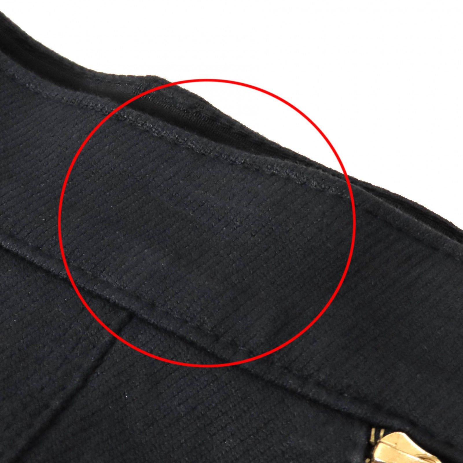 美品△GUCCI グッチ コットン トムフォード期 ロゴボタン サイドジップ