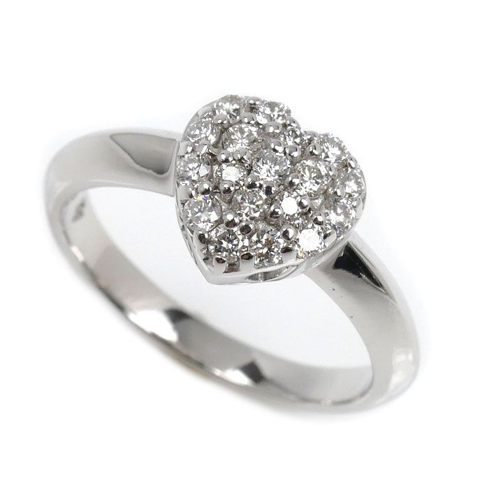 Ponte Vecchio ポンテヴェキオ K18WG ホワイトゴールド ハート リング