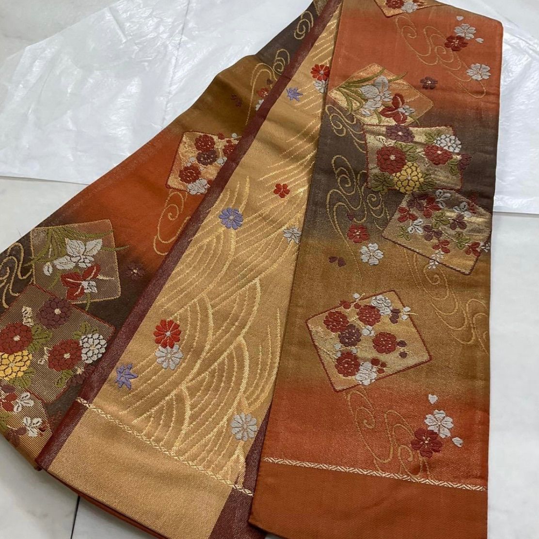 kimomo+one ○送料無料○kimonoarisa○未使用同然最高級西陣織唐織正絹