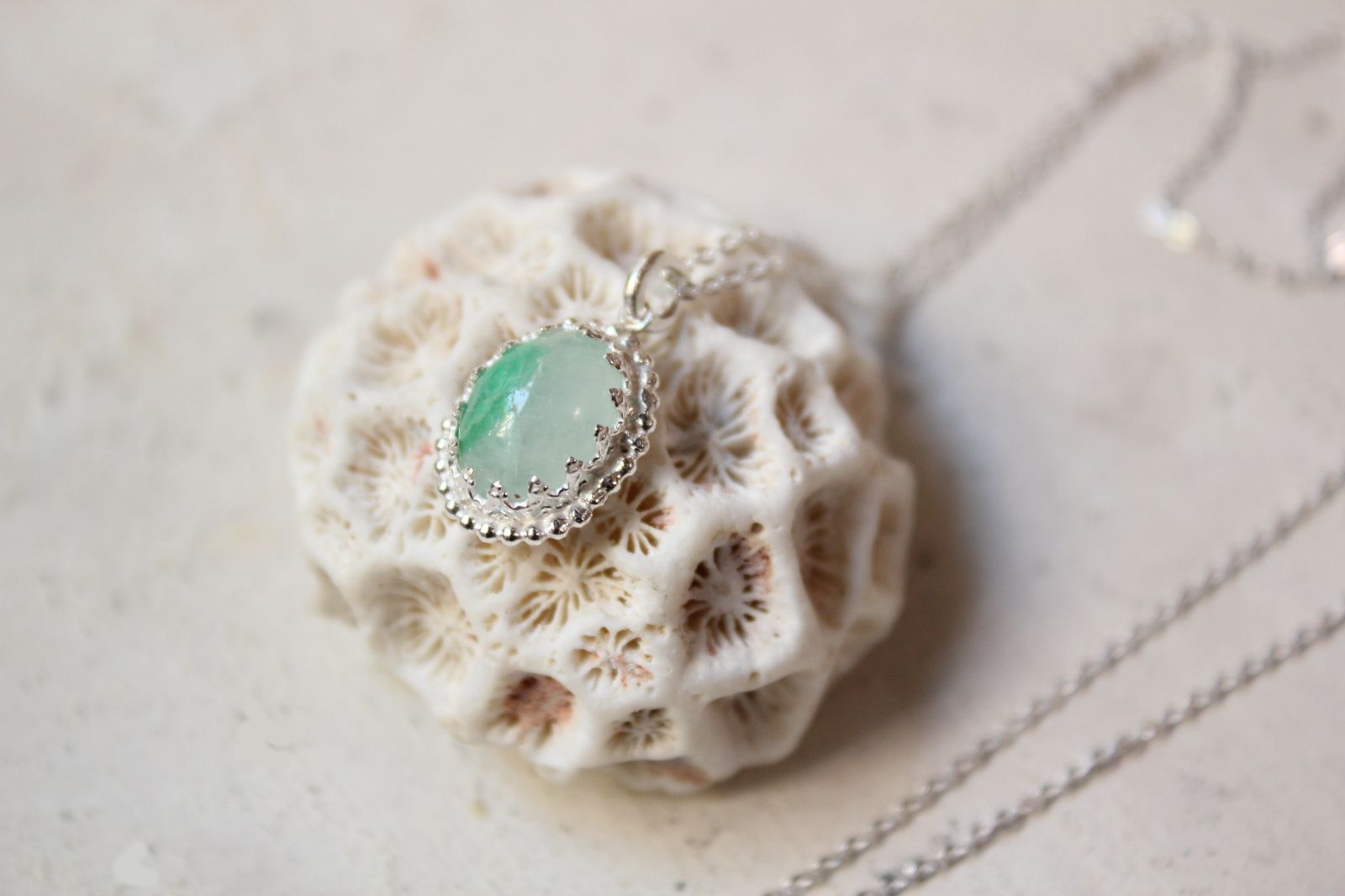 エメラルド イン クオーツのネックレス|SV 925|azur