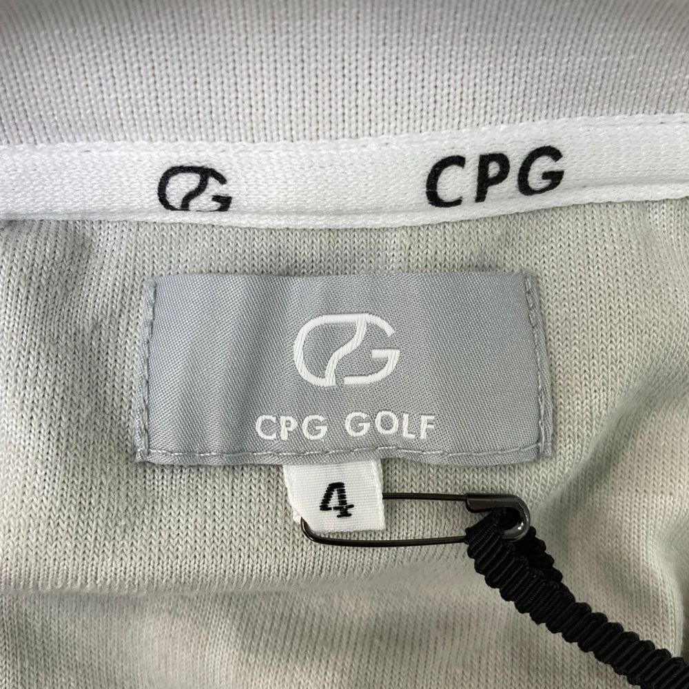 サイズ：4 CPG GOLF シーピージーゴルフ ハーフジップ パイル半袖