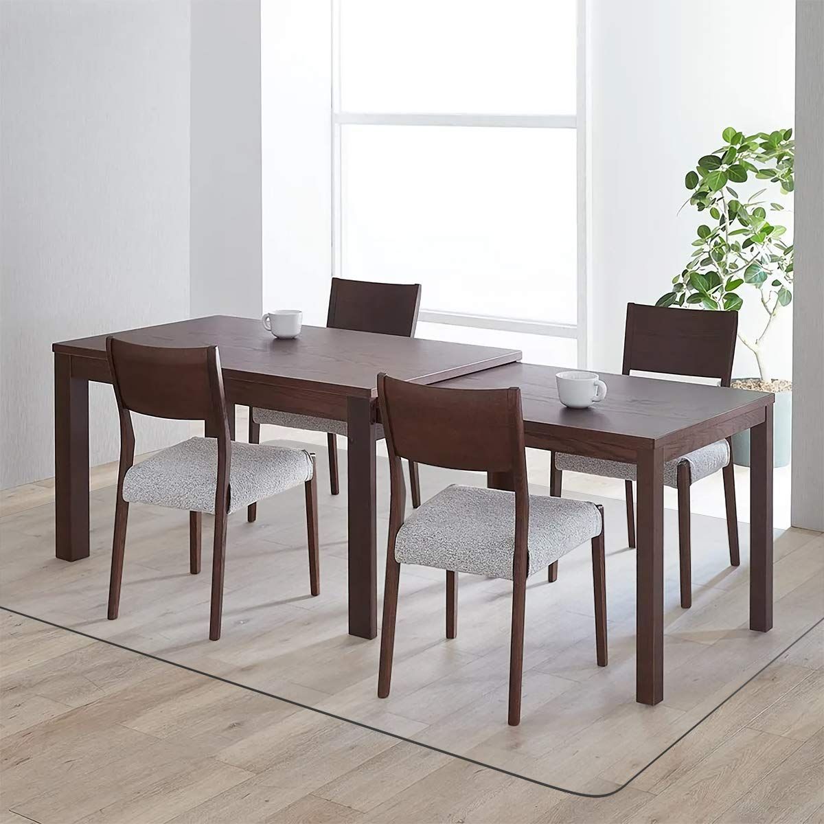 ダイニングマット クリア PVC 180X300cm 特大サイズ 超大判 厚さ1.5mm クリアマット テーブルマット 透明マット ソフト 撥水 おしゃれ 汚れ防止 お手入れ簡単 床暖房対応 滑り止め (180*300-NEW)