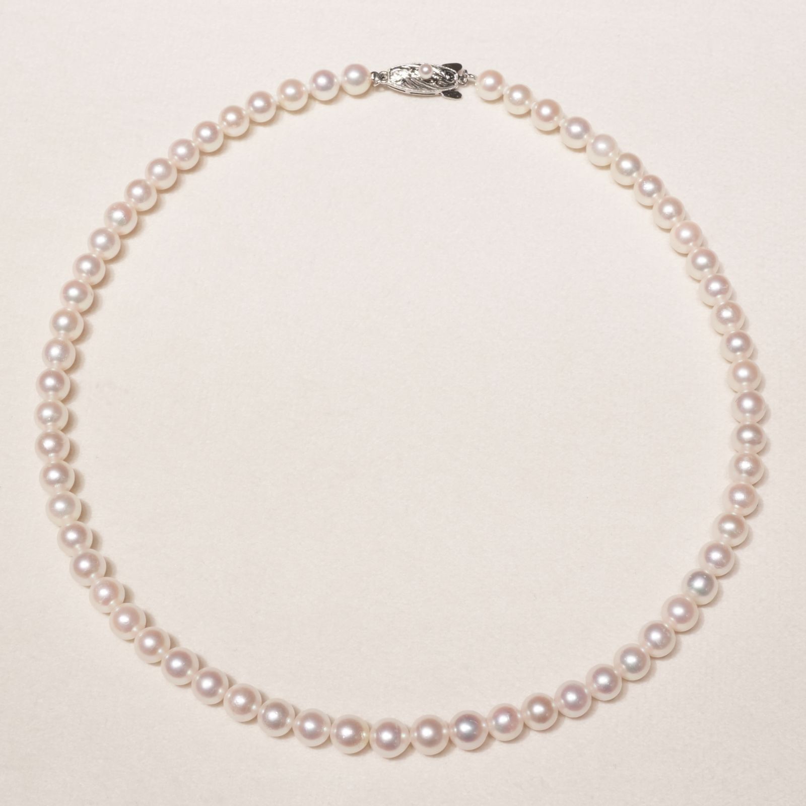 田崎真珠 パール シルバー 真珠 ネックレス 24-3350 M