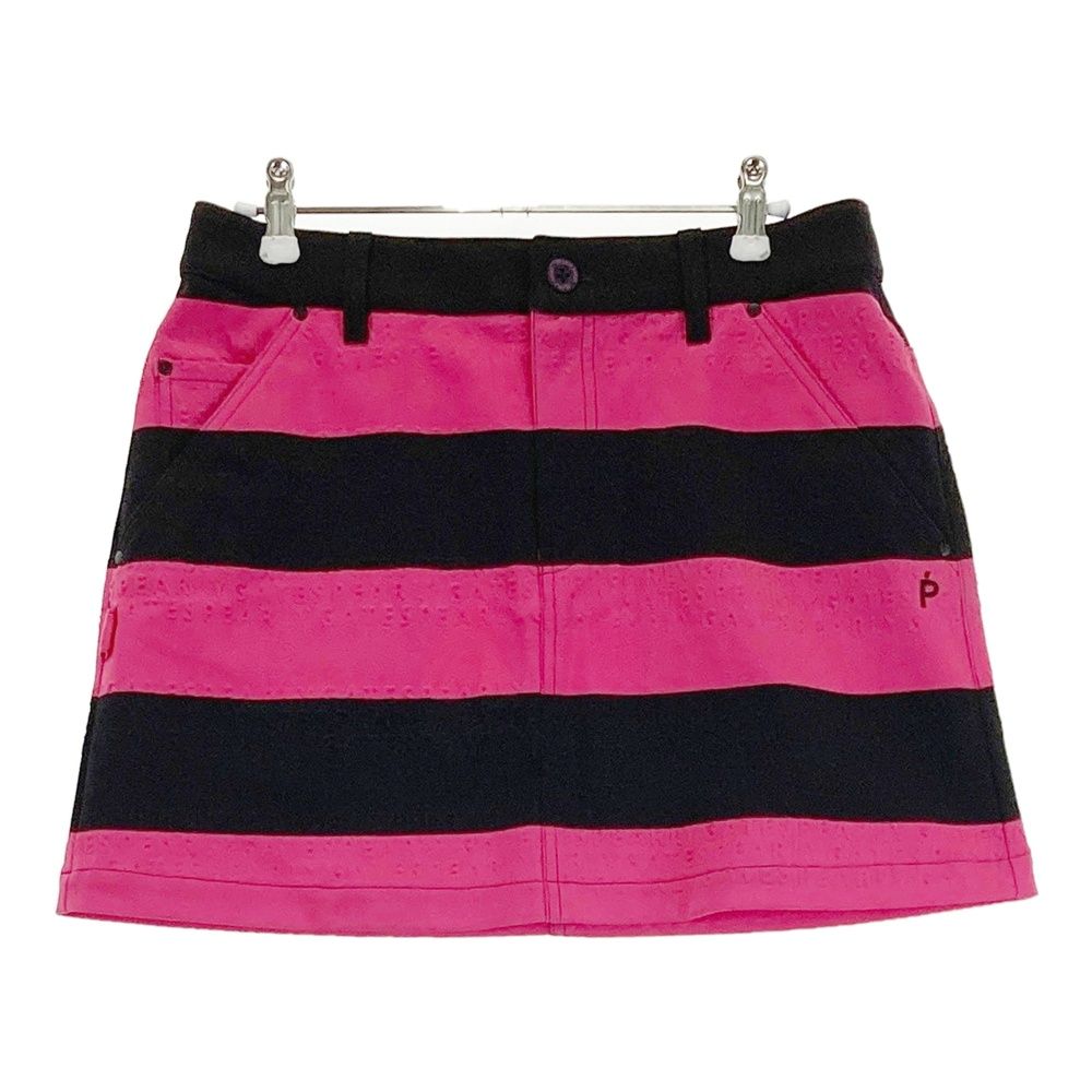 サイズ 1 PEARLY GATES パーリーゲイツ 2025年モデル スカート ボーダー総柄 ピンク系 ゴルフウェア レディース ストスト