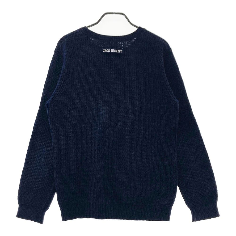 極美品 ジャックバニー セーター サイズ6 ネイビー ブルゾン サイズ：6 JACK BUNNY ジャックバニー 長袖 ニットセーター ワッペン