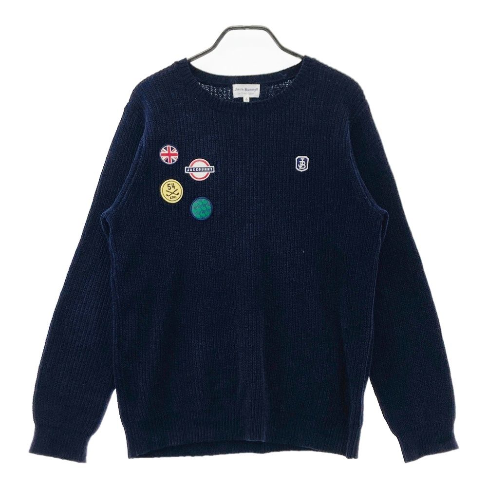 サイズ：6 JACK BUNNY ジャックバニー 長袖 ニットセーター ワッペン