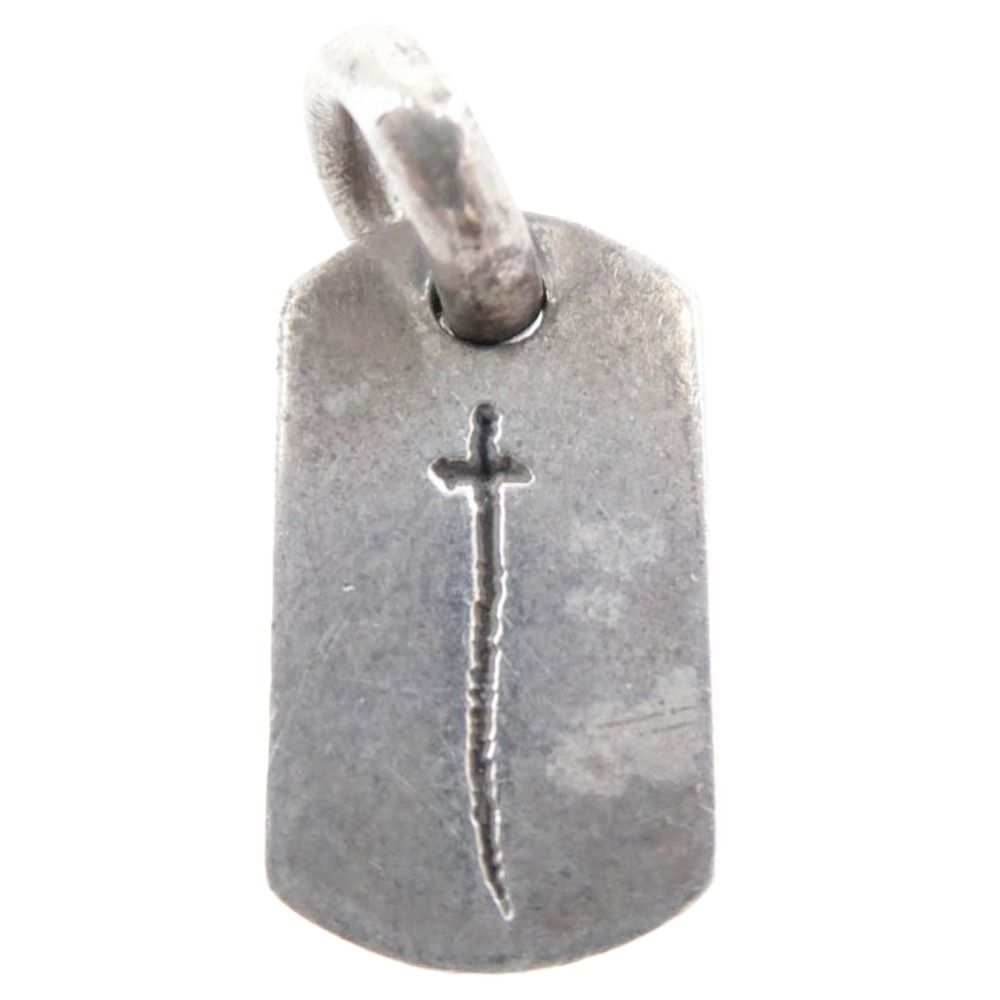 CHROME HEARTS クロムハーツ 原本無 D T TNY RS CRS タイニードッグタグ RSクロス 銀座オープン記念 ペンダントトップ シルバー系