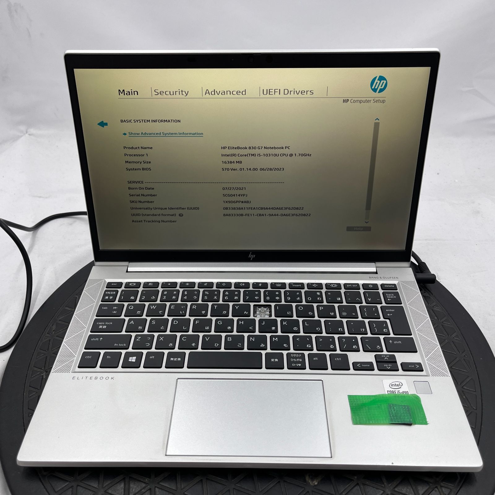 ☆液晶黄ばみ/ジャンク☆HP EliteBook 830 G7 [Core i5 10310U 16GB