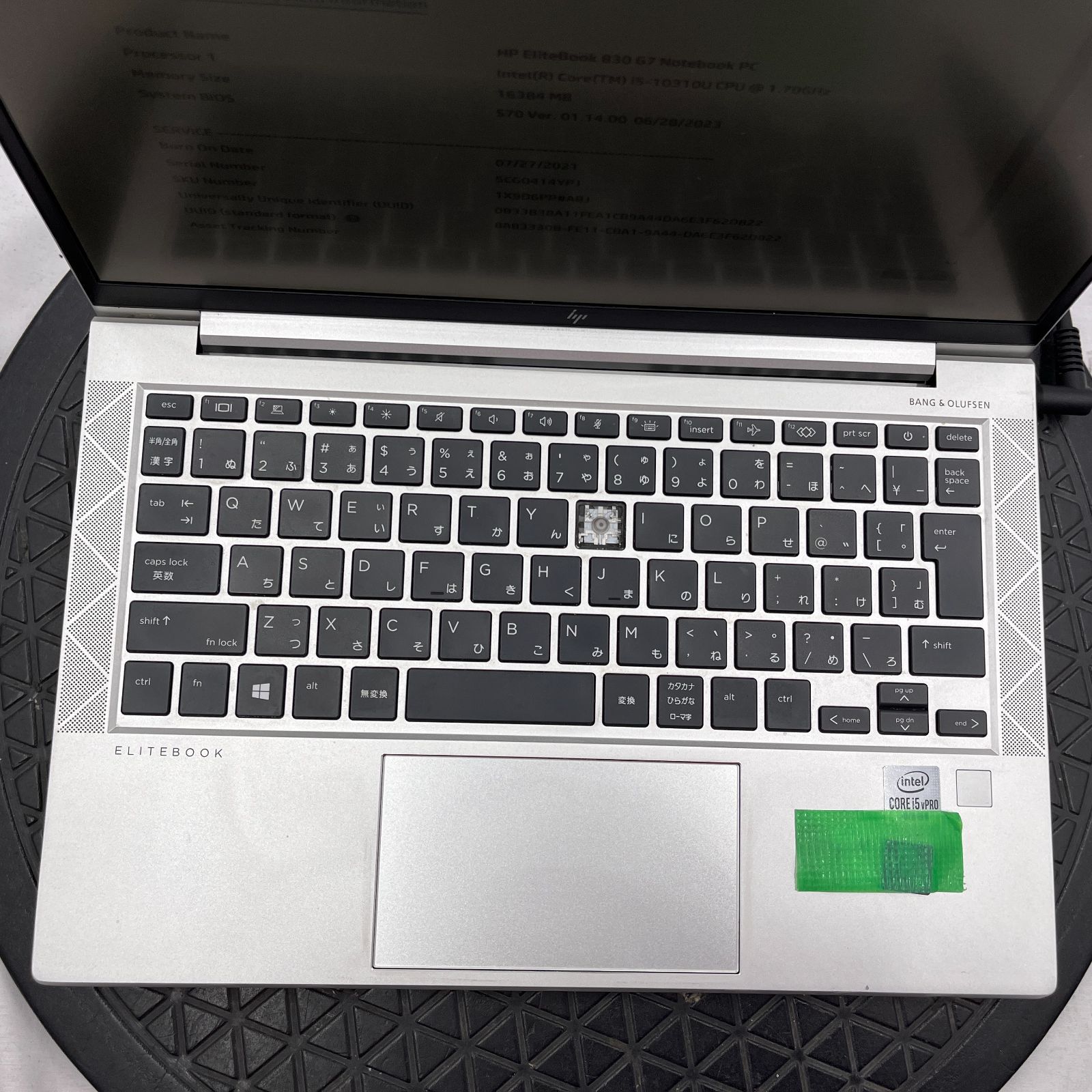 ☆液晶黄ばみ/ジャンク☆HP EliteBook 830 G7 [Core i5 10310U 16GB