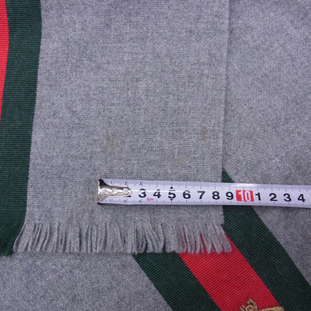 GUCCI グッチ 475513 カシミヤシルク混 ビー ハチ刺繍 マフラー