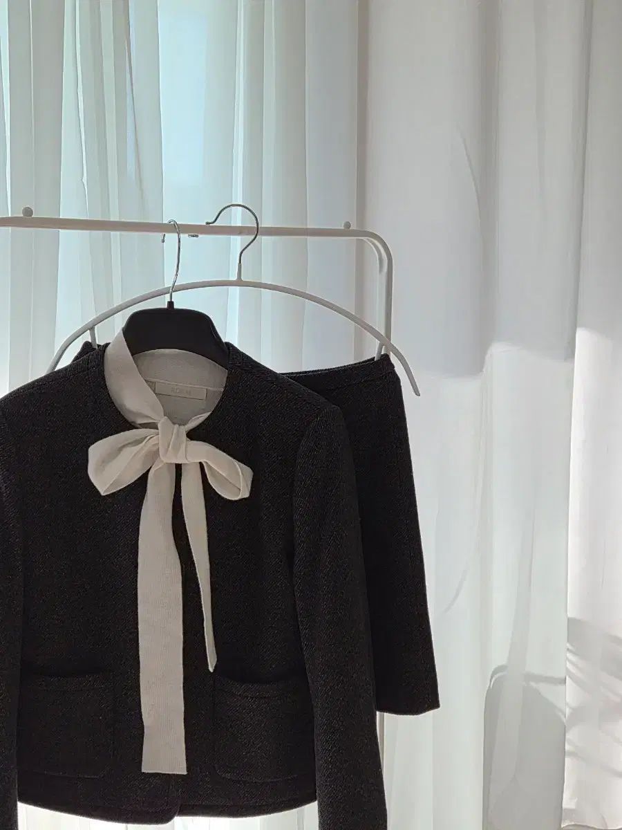 ROEM リー リボン ジャケット スカート セットアップ