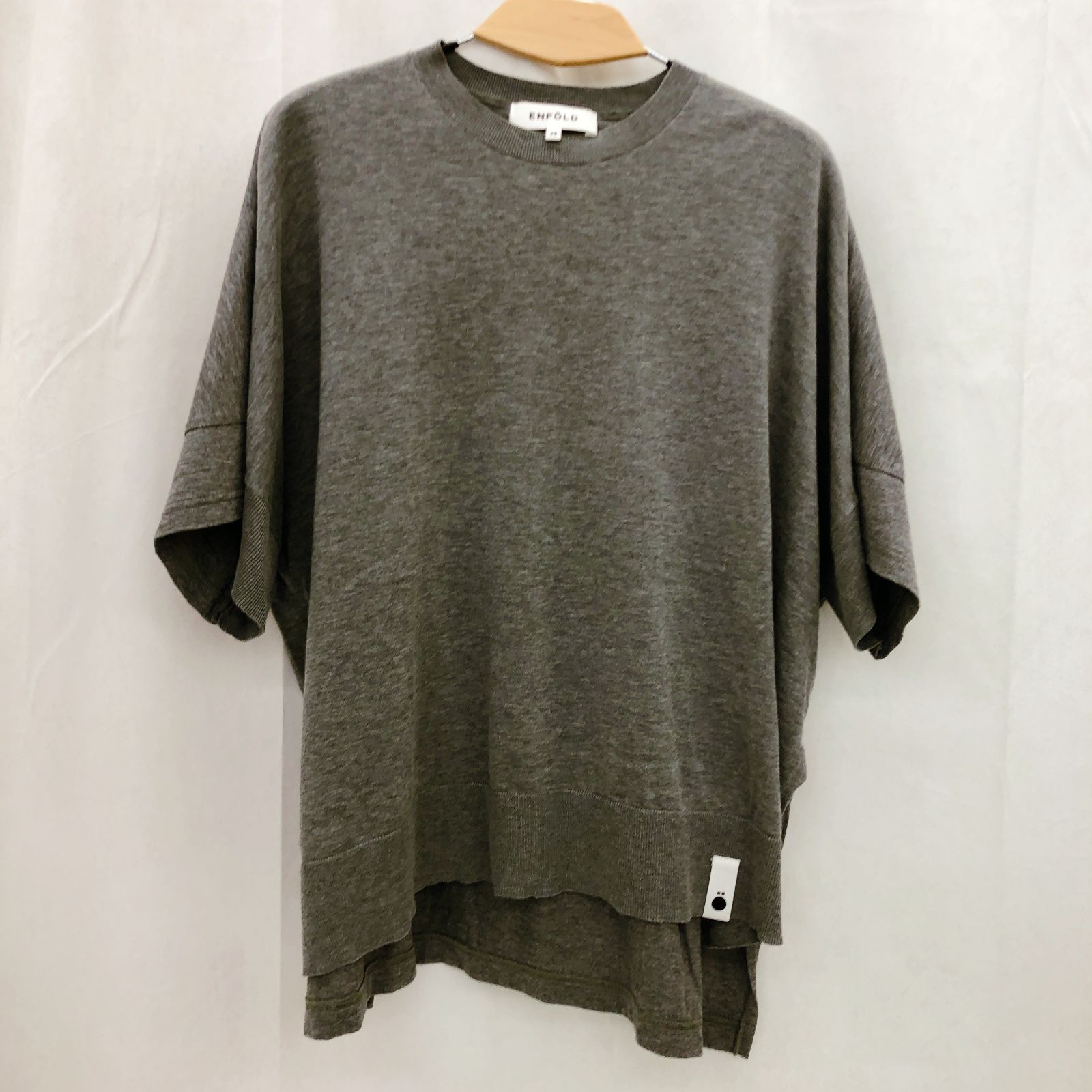 ENFOLD エンフォルド トップス 半袖 コットン100％ 38 グレー