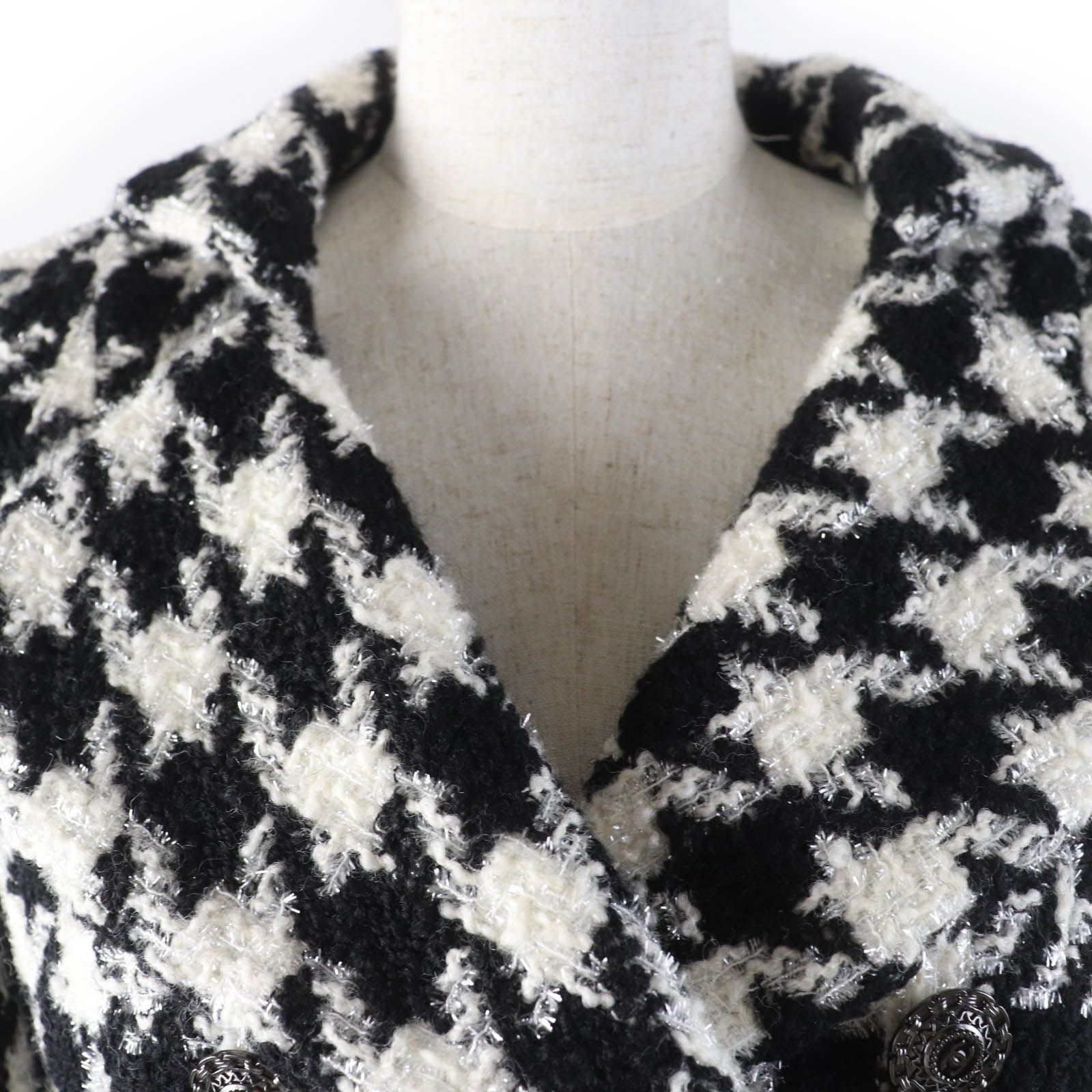 極美品　CHANELシャネル　ブレード　花柄　ココマーク ツイード　ジャケット 極美品 CHANELシャネル ブレード 花柄 ココマーク ツイード ジャケット