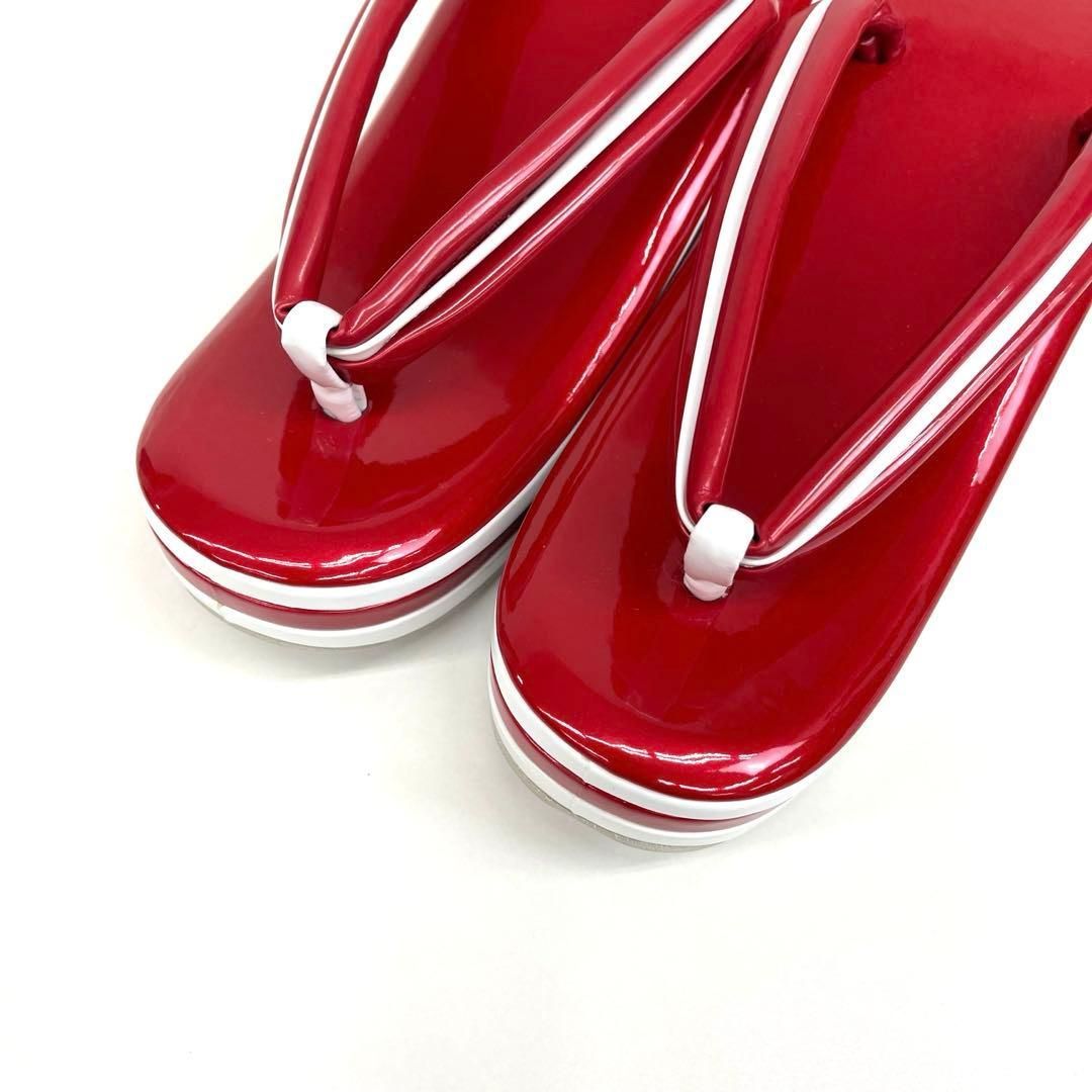 着物と帯 時流 Z 25991 t◆ 草履◆3段 Lサイズ 赤×白