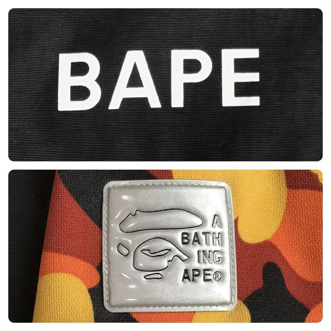 ☆2XL☆ Orange Camo フルジップ パーカー a bathing ape BAPE full
