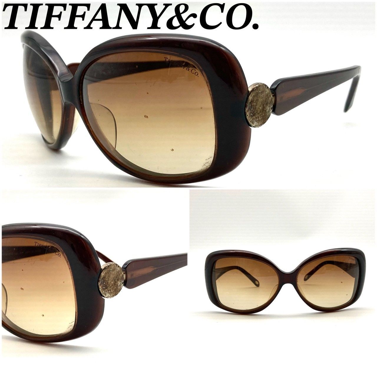 ティファニー サングラス プラスチック ダークブラウン ゴールド 71209