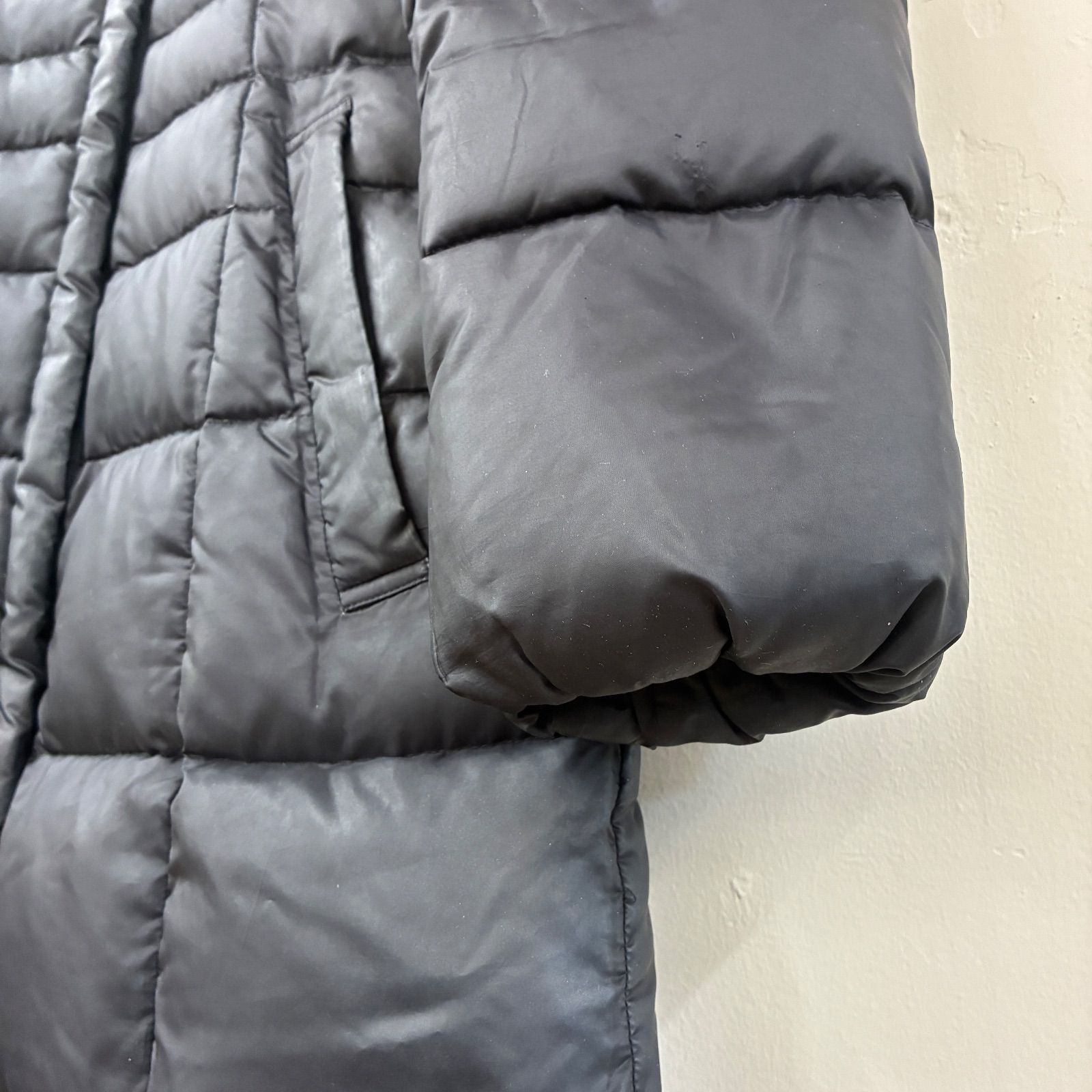 美品　23区　ロングダウンコート ボリュームネック Aライン　ブラック　38 訳アリ】23区 ダウンコート ロング Aライン ボリュームネック ブラック