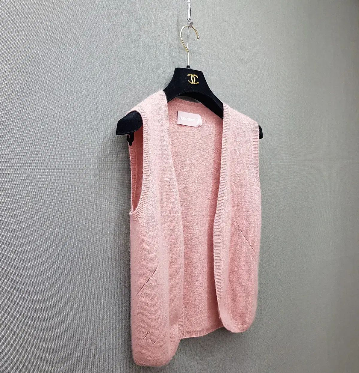 ぴよぴよ セオリー ESSENTIAL VEST カシミヤ ピンク S ZADIG&VOLTAIRE ザディグ・エ・ヴォルテール 100% カシミア ベスト S