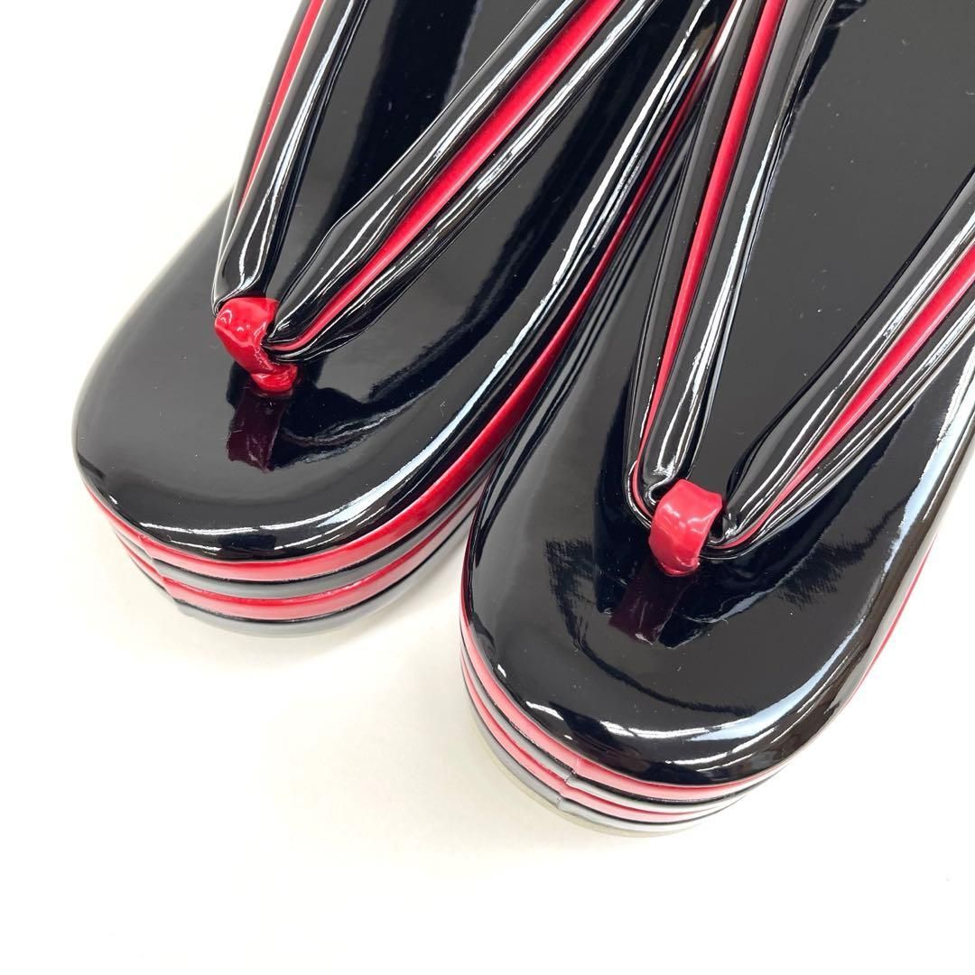 着物と帯 時流 Z 25987 t◆ 草履◆4段 Sサイズ 黒×赤