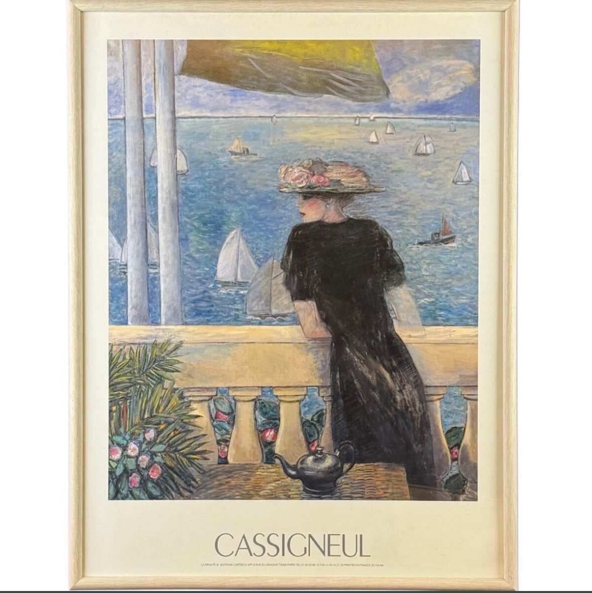 ピエール カンニョール アートポスター ジャン・ピエール・カシニョール「La Terrasse」アートポスター 額装付