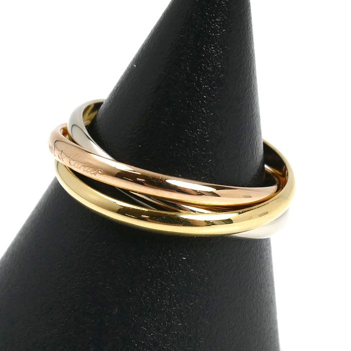 CARTIER カルティエ K 18 YG PG WG トリニティ les must de リング 指輪 13号 53 3.7 g レディース