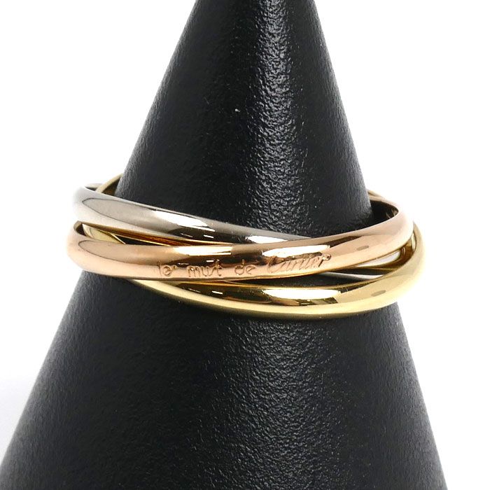 CARTIER カルティエ K 18 YG PG WG トリニティ les must de リング 指輪 13号 53 3.7 g レディース