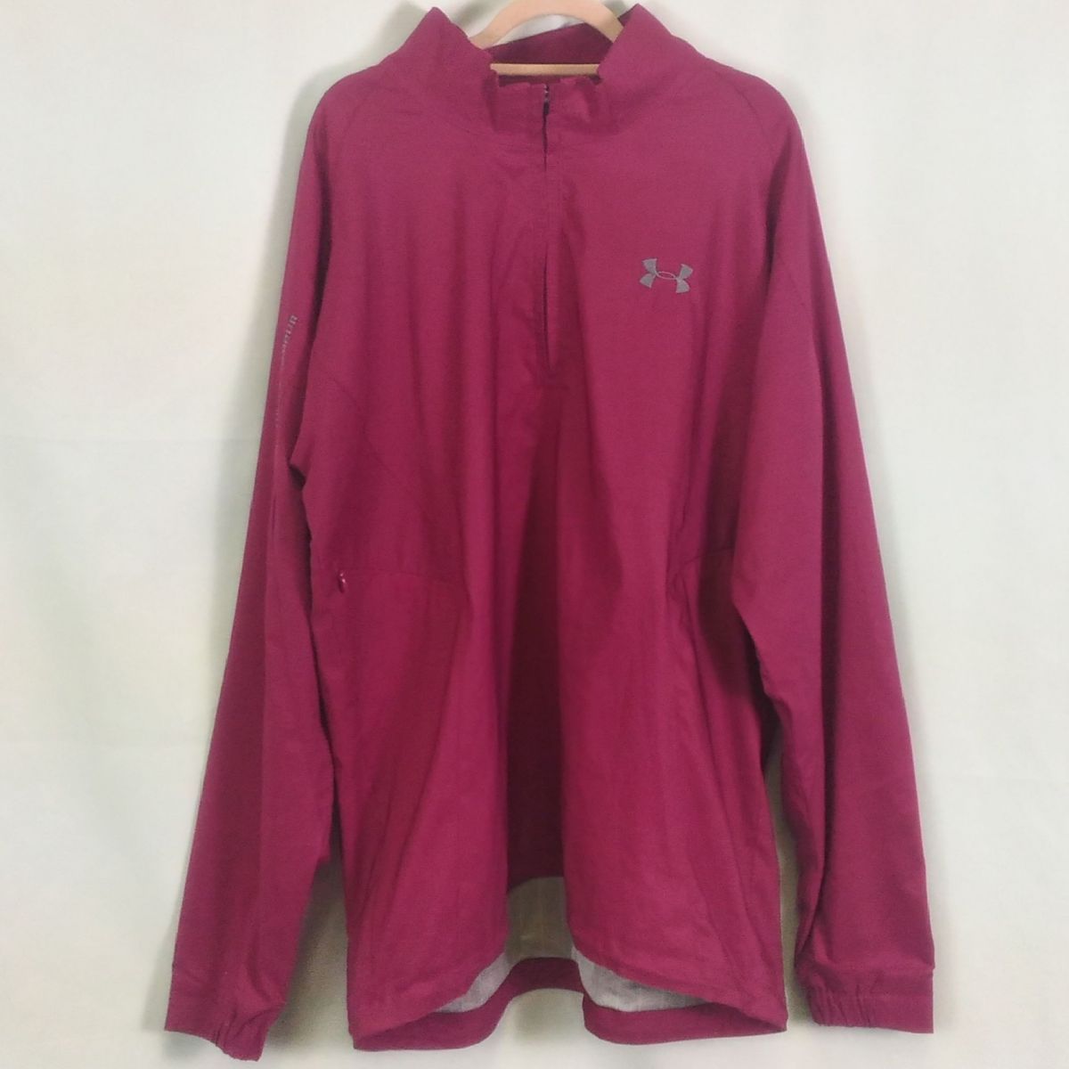 UNDER ARMOUR アンダーアーマー ウインドブレーカー ハーフジップ 紫 Lサイズ 〇