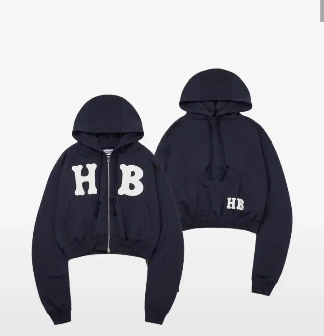 hedn BEHIND クロップド フード ジップアップ リバーシブル