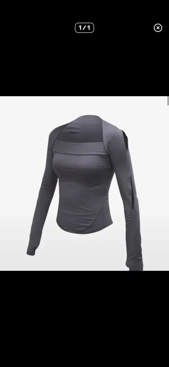 オホス 숄더ラップ ロングスリーブ チャコール