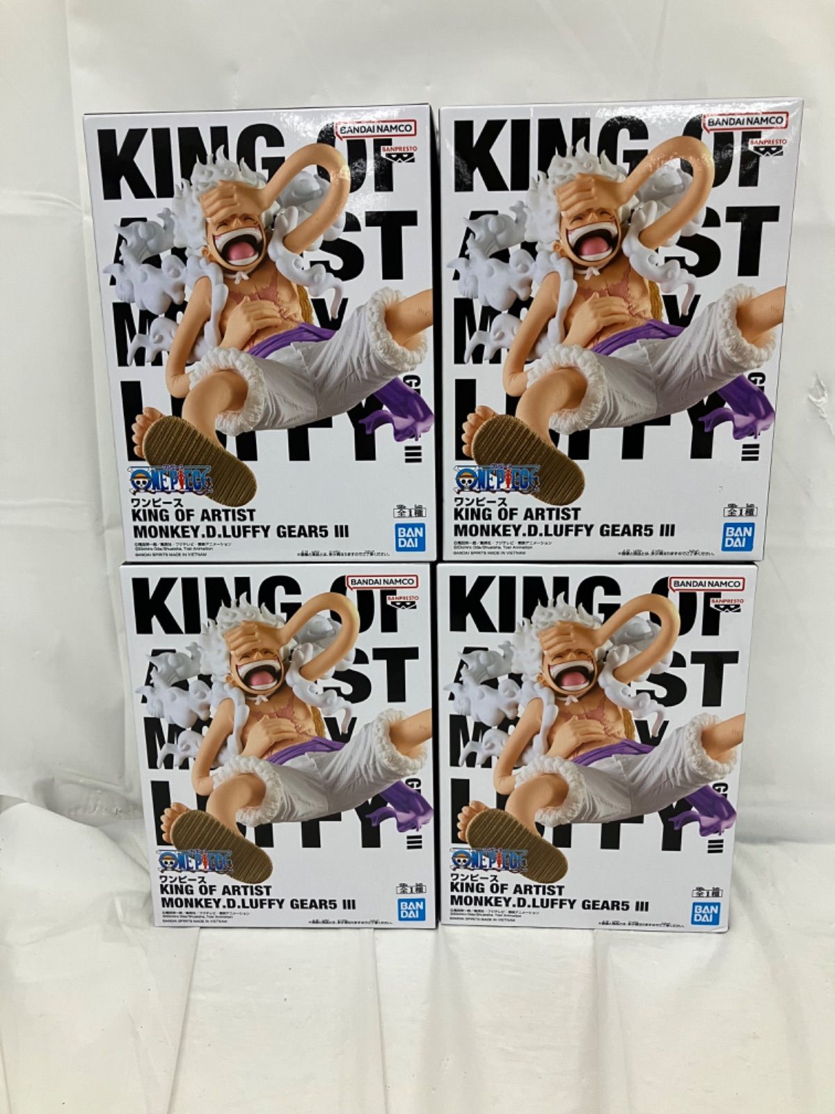 ワンピース KING OF ARTIST LUFFY GEAR5セット 未開封 ワンピース ONE PIECE KING OF ARTIST ルフィ GEAR5 III 4個
