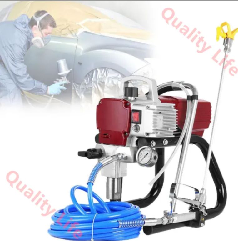 1800 Wエアレスペイントスプレー 電動ペイントスプレーガンキット フェンス 小屋 壁 天井 装飾ツール用の高効率壁スプレーガン 3300 PSI調整 なスプレー圧力