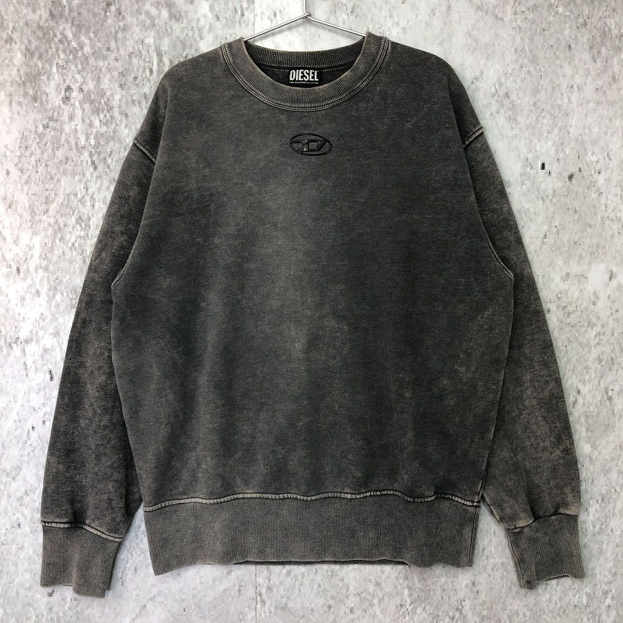DIESEL ディーゼル オーバー ダイ スウェット シャツ グレー Sサイズ 〇