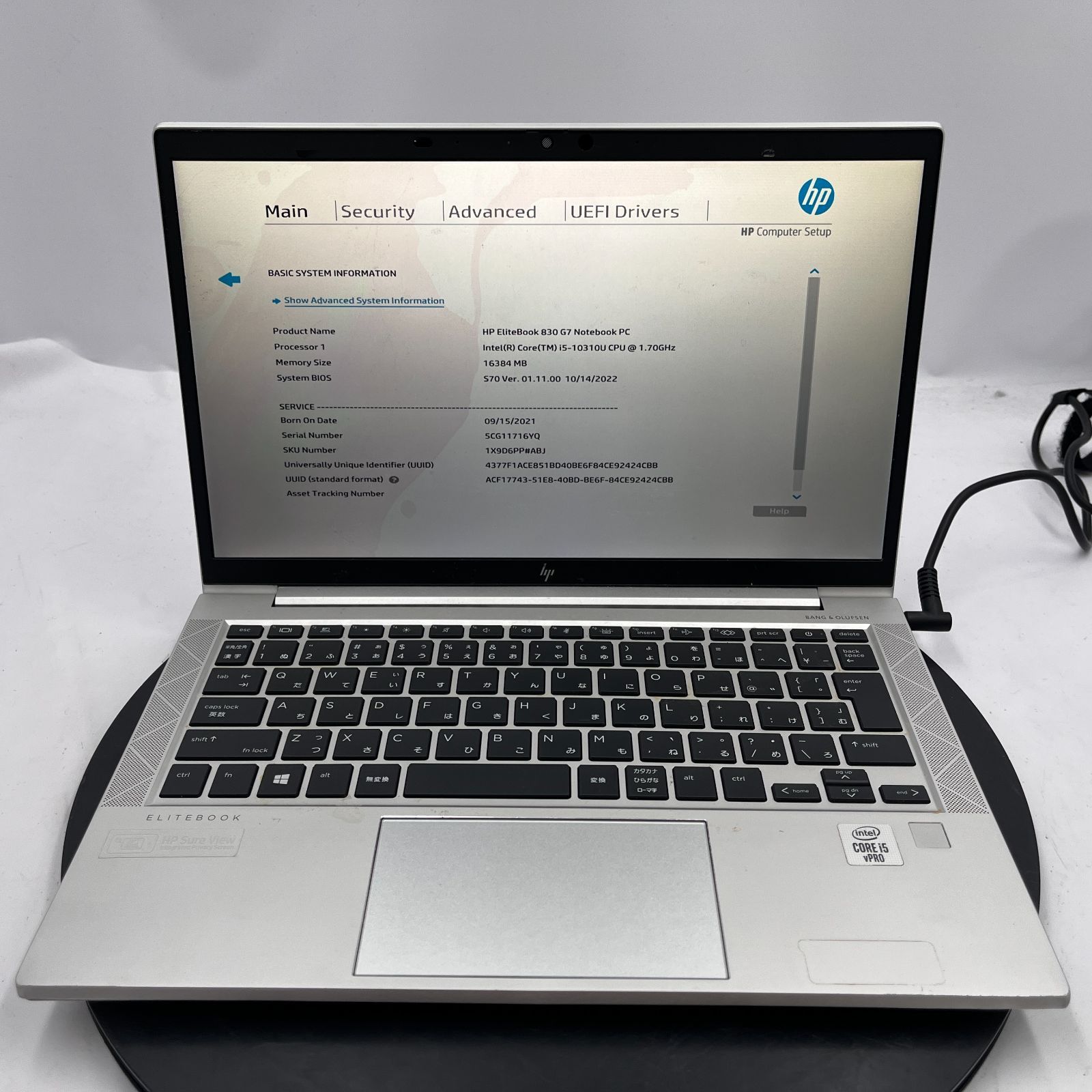 ☆液晶割れ/ジャンク☆HP EliteBook 830 G7 [Core i5 10310U 16GB SSD 