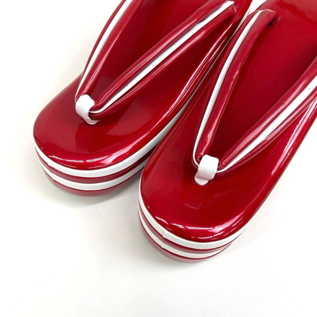 着物と帯 時流 Z 25983 t◆ 草履◆4段 Sサイズ 赤×白