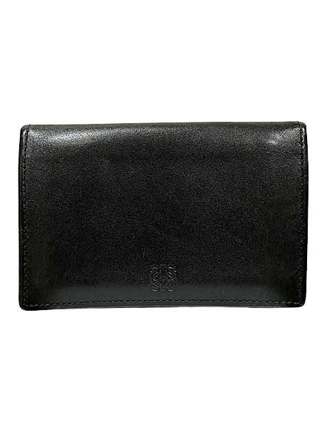 レディース 【】LOEWE ロエベ カードケース ブラック オレンジ レザー