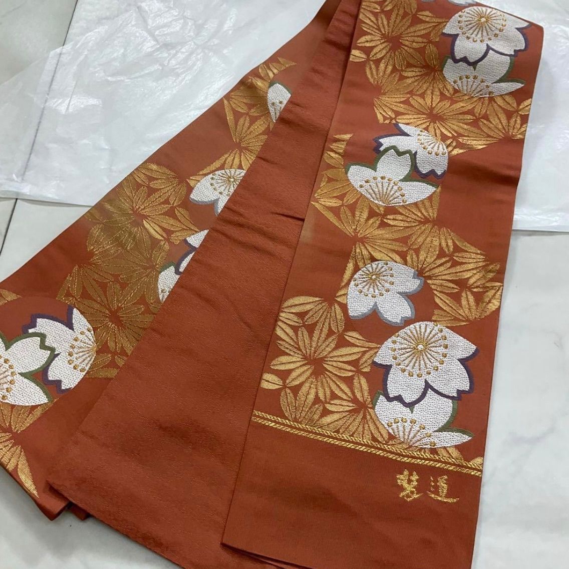 ○ kimomo+one○送料無料○kimonoarisa○最高級西陣織唐織正絹○手織り