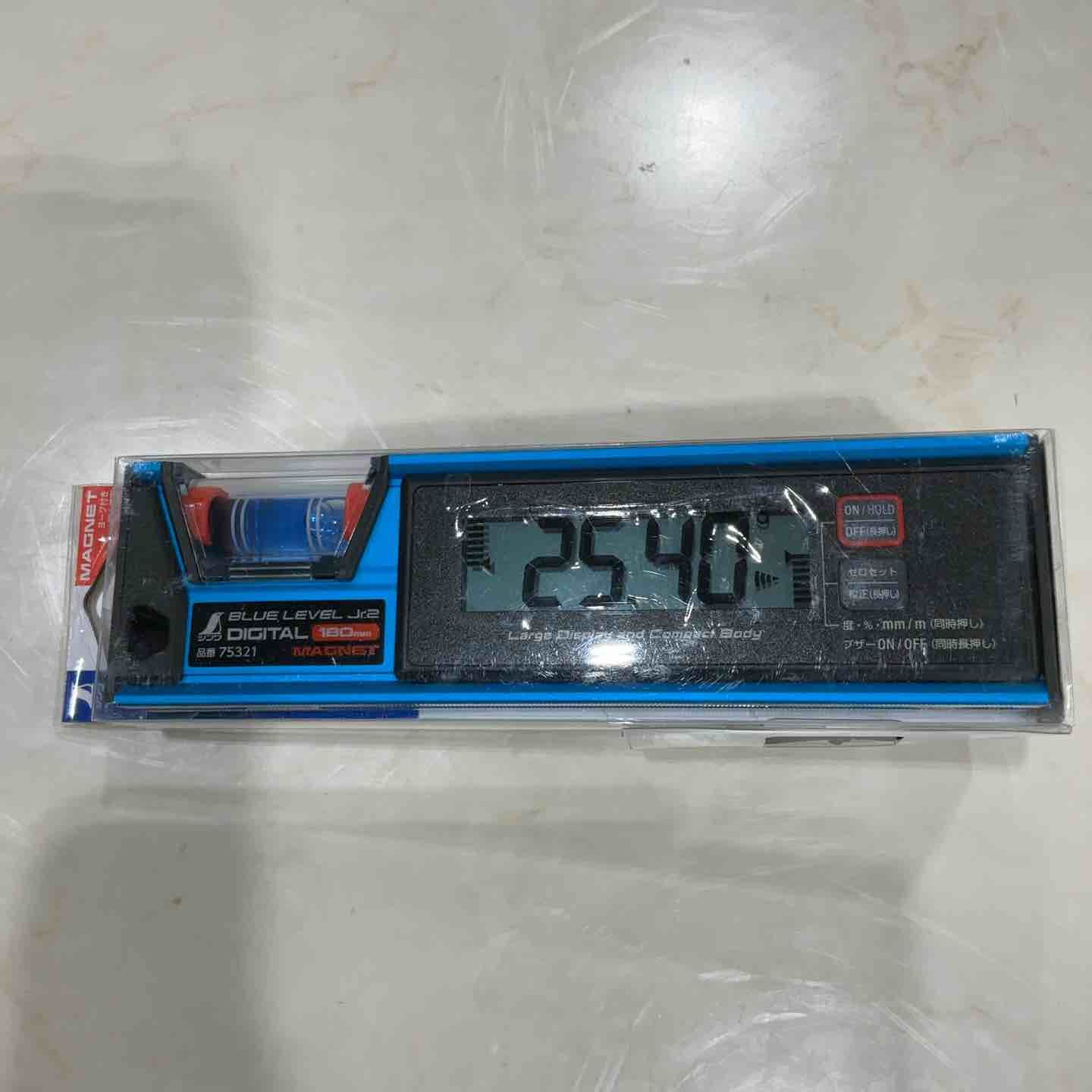 シンワ測定 Shinwa Sokutei ブルーレベル Jr. 2 デジタル180㎜ 防塵防水 マグネット付 75321
