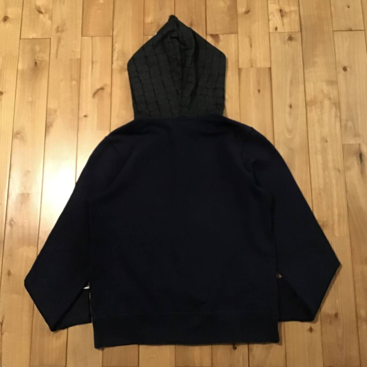 LACOSTE × BAPE CROCODILE FULL ZIP HOODIE Sサイズ ネイビー a