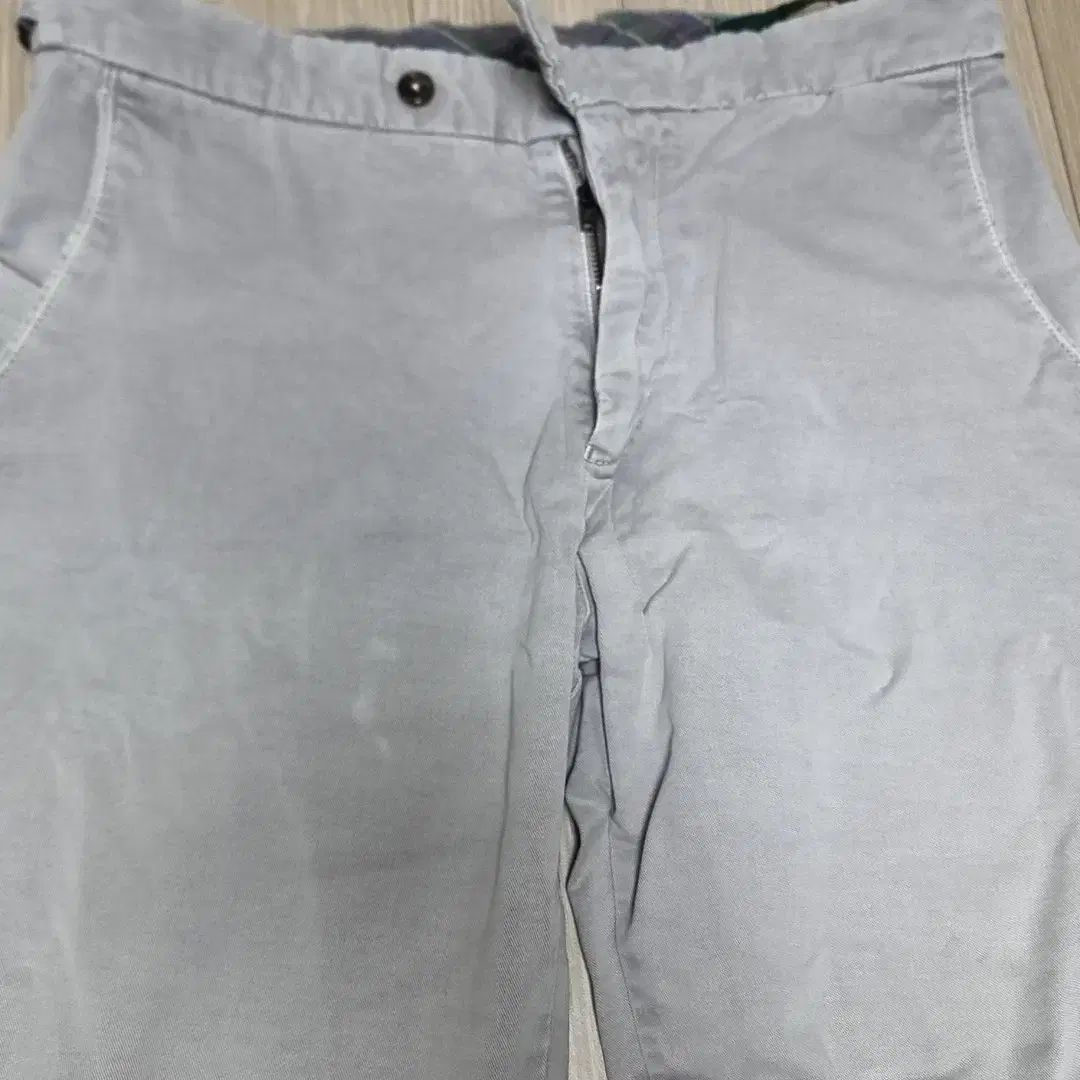 ベルウィッチ コットン パンツ グレー ロールアップ 33