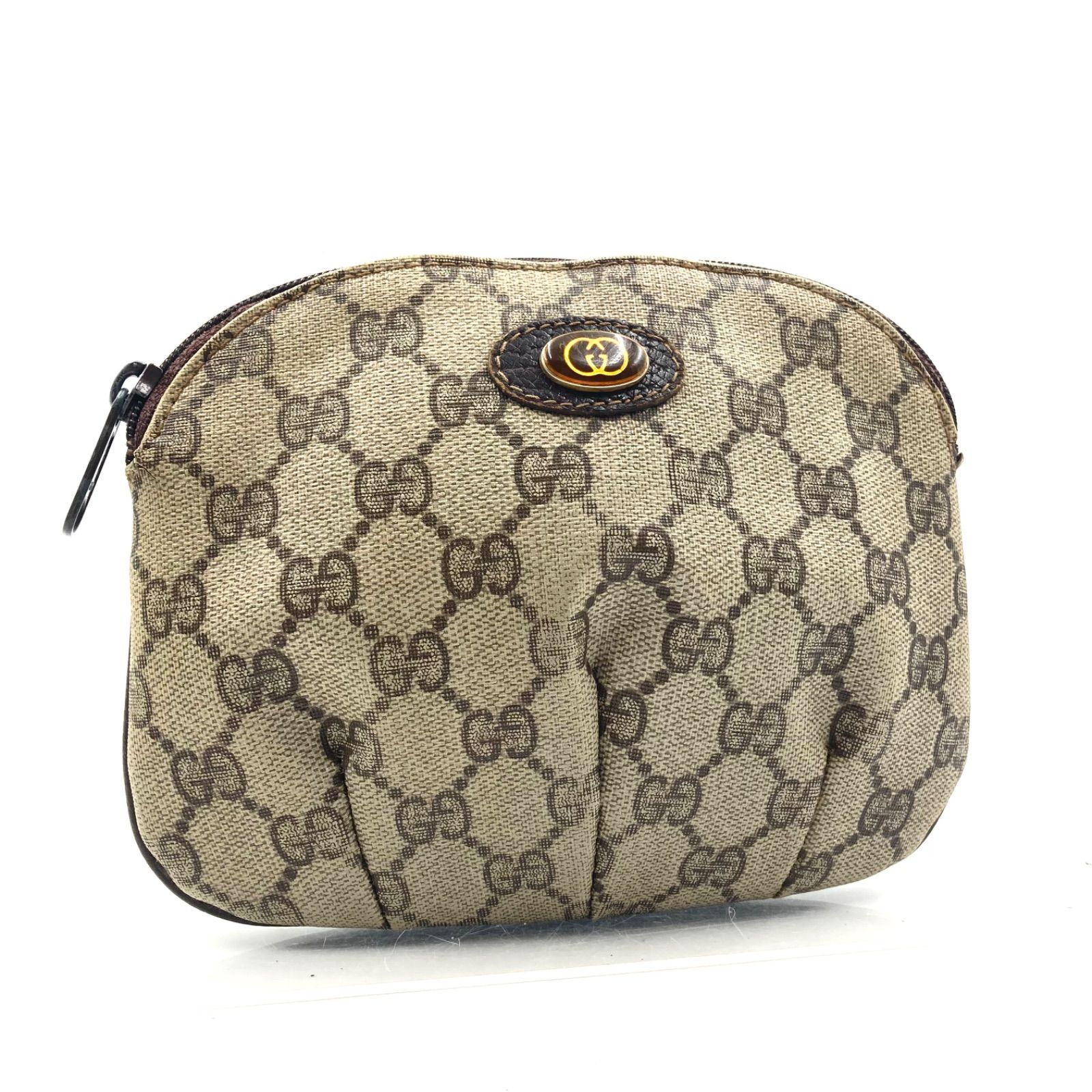 希少 GUCCI GGキャンバス アクセサリーポーチ 小物入れ ミント/ホワイト 希少 GUCCI GGキャンバス アクセサリーポーチ 小物入れ ミント