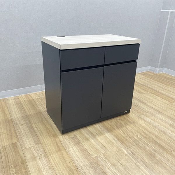 オカムラ ビジネスキッチン アルトピアッツァ カフェキャビネット ロータイプ ブラック