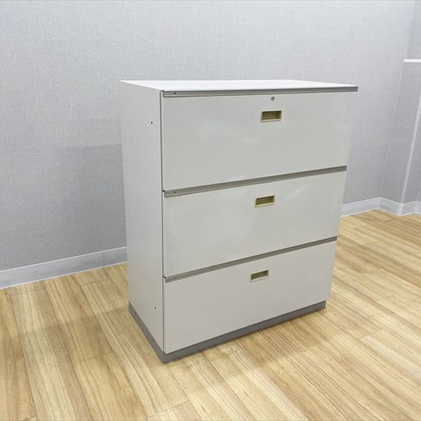イトーキ ラテラルキャビネット 3段 シンライン スチールキャビネット
