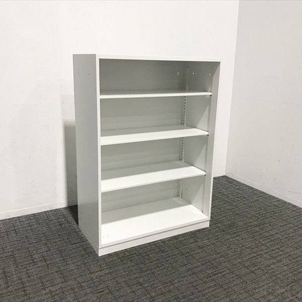 内田洋行 ウチダ オープン書庫 スチールキャビネット 幅900 高1260 ホワイト