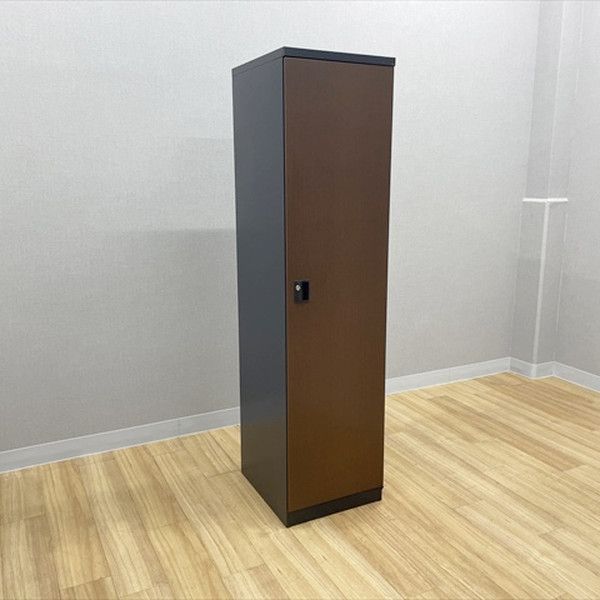 オカムラ ロッカー 1人用 鍵付き KZ II型 更衣ロッカー スチールロッカー ペアウッドダーク