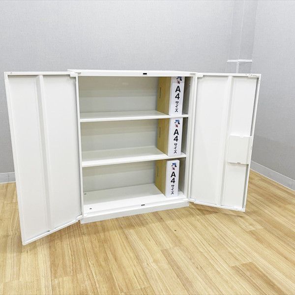 オカムラ 両開き書庫 レクトライン スチールキャビネット 幅900 高1100