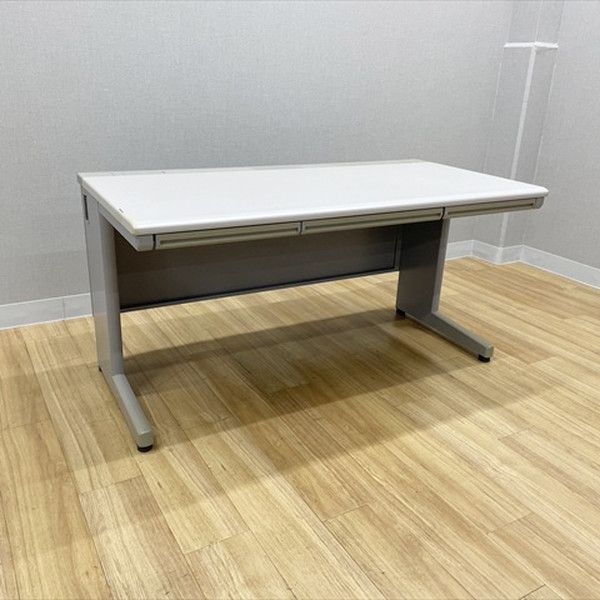 イトーキ 平デスク 引出し付 CZ CZY 幅1400 オフィスデスク ライトグレーW