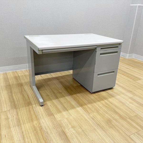 内田洋行 ウチダ 片袖デスク FEED Sタイプ 幅1100 オフィスデスク ペールグレイ