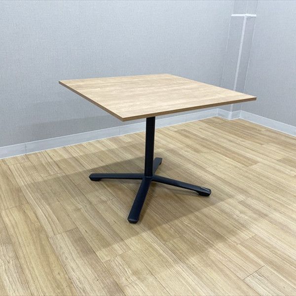 イトーキ ミーティングテーブル 完成品 角テーブル ノットワーク カフェテーブル キャスター付 幅900 高722 トリニティオーク