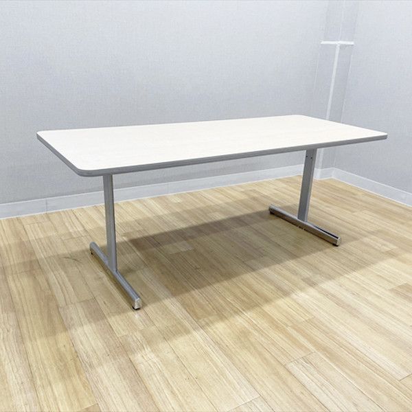 ミーティングテーブル 完成品 幅1800 高700 会議机 作業台 ナチュラル